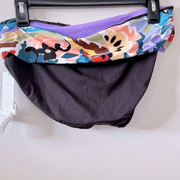 Anne Cole Women's Multicolor Fold-Over Printed-Waistband Bikini Bottoms XL NEW - Picture 10 of 11